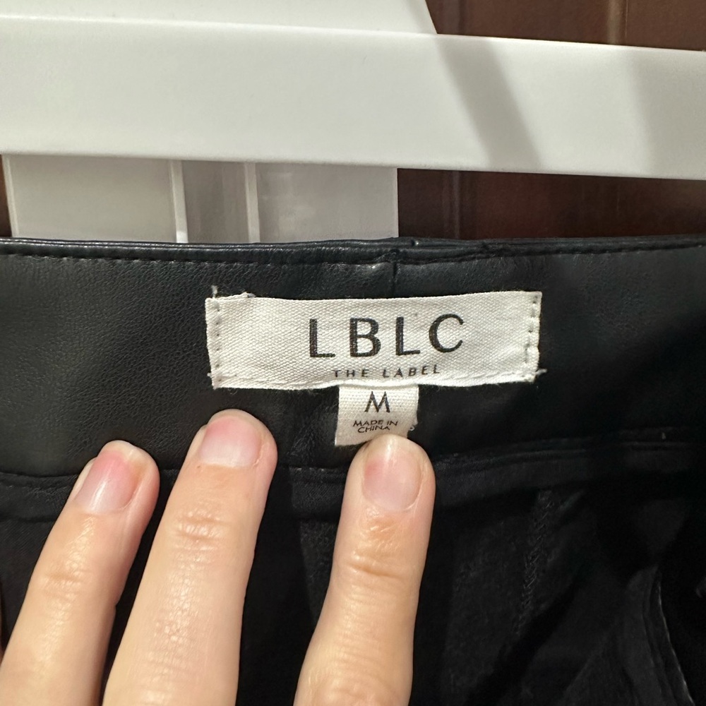 Black Faux Leather Trousers - Picture 4 of 13